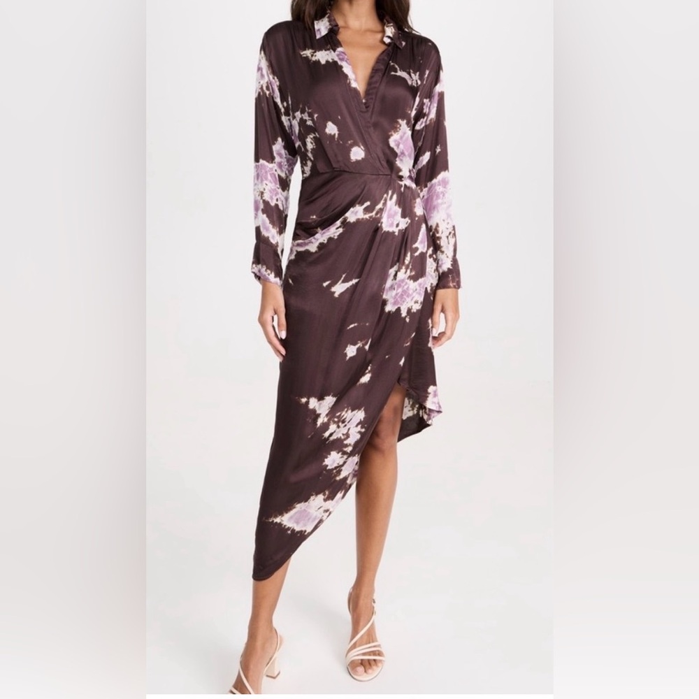 Young Fabulous & Broke Aimee Asymmetrical Faux Wrap Dress
